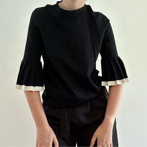 COS Black Light Sweater with White Accents